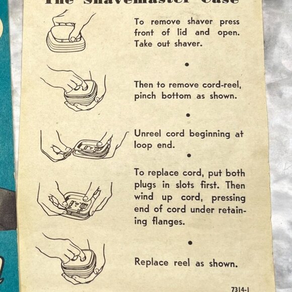 Sunbeam Shavemaster Model W Instruction Booklet Vintage 50s Shaving Manual - Picture 4 of 8